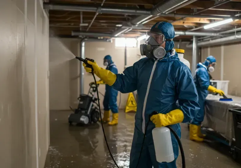 Basement Sanitization and Antimicrobial Treatment process in Adamsville, TN